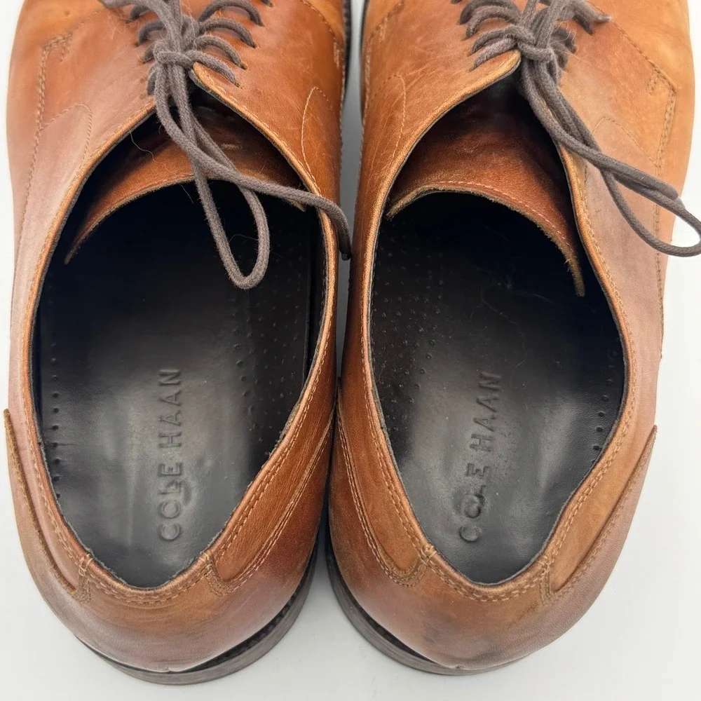 Cole Haan Brown Leather Cap Toe Derby Shoes 11.5 NO BOX